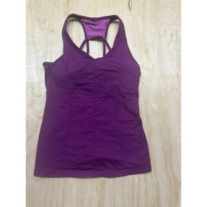 Athleta womens equator yoga tank top cutout racerback Maroon Bra 819701 size M